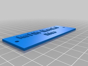 keith plaque - Zubehör kundengebundene 3d print model - Mito3D