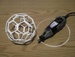 Reibung geschweißt abgeschnittene Ikosaeder Mathe-Kunst buckyball Friktion Schweißen wird 3d print model - Mito3D