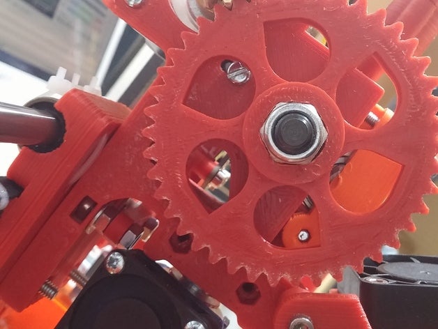 wade's gears without nut gap 3d printer extruders extruder gear geared wade 3D print model - Mito3D