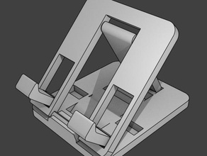 flat-fold flippin' phone stand mobile freecad smartphone tablet 3d print model - Mito3D