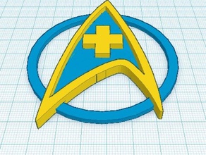 star trek medical-repaired coins badges costume prop tinkercad 3d print model - Mito3D