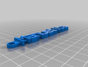 my customized message keychain manuela organization 3d print model - Mito3D