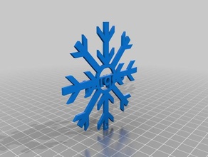 custom name snow flake ordainment decor snowflake 3d print model - Mito3D