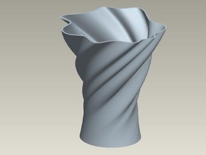 trenzado jarrón 1 decoración espiral florero 3d print model - Mito3D