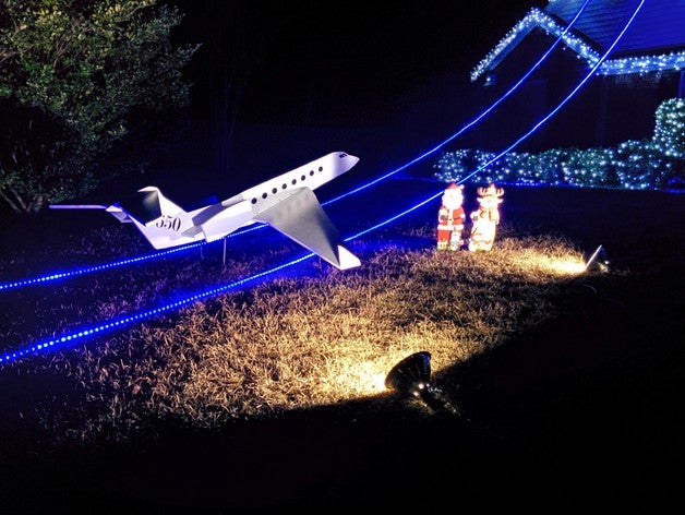 gulfstream g650 flat pack scale model sculptures airplane jet lawndart 3D print model - Mito3D
