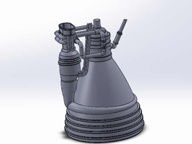 f1 motor de foguete veículos apollo a nasa saturno v 3D print model - Mito3D