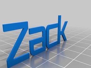 zack name containers customized 3d print model - Mito3D