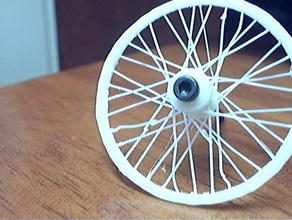 spoked bike wheel 3d printing tests bicycle experiment mendel openscad 3d print model - Mito3D