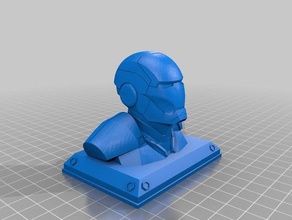 iron man buste plinthe accessoires de jeu 3d print model - Mito3D