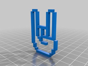 my customized design your ownpixel art pendant jewelry 3d print model - Mito3D