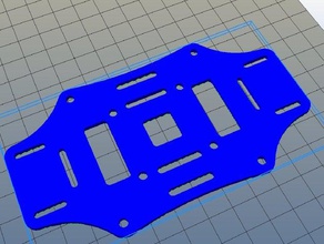mini flamewheel quad placa inferior não-padrão bóias r c veículos 3d print model - Mito3D