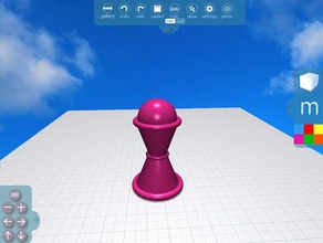 morphi peão peça de xadrez 3dmodeling android app chessset jogo geométricas ipad ipadmini o mínimo minimalismo minimalista torre brinquedo 3d print model - Mito3D