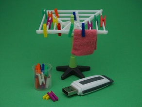 clothespins minyatür oyuncak & oyun aksesuarları dollhouse bebek evi küçük playmobil dünya 3d print model - Mito3D