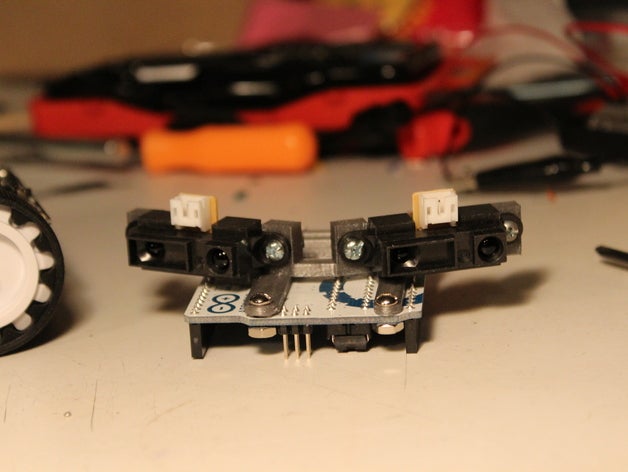 analógico sensor de distancia montaje pololu zumo la robótica arduino mini sumo 3D print model - Mito3D