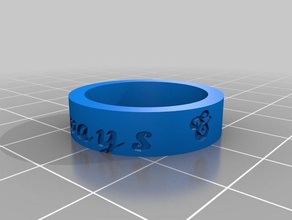 always forever size 10 rings customized 3d print model - Mito3D