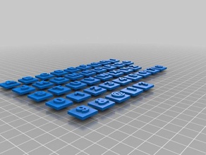 fischertechnik compatible alphabet digits construction toys 3d print model - Mito3D