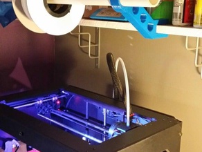simple shelf filament holder 3d printer accessories mounted 3d print model - Mito3D