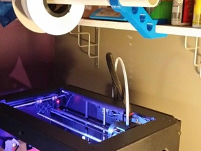 basit raf filament tutucu 3d yazıcı aksesuarları monte edilmiş 3d print model - Mito3D