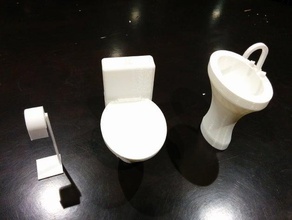 barbie bathroom set model furniture 3d print model - Mito3D