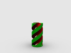 screwbox-variation 4 containers 3d art box candy dispenser container geometric geometry pill screw spiral 3d print model - Mito3D