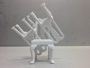 queen combine sculptures art chair remix 3d print model - Mito3D