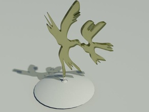 Vögel ornament Dekor 3d print model - Mito3D