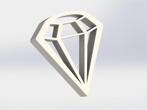 Diamant-cookie-cutter Küche und Esszimmer cookie cutter diamond 3d print model - Mito3D