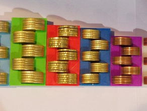 3d cash register organization bill coin coins euro money piece 3d print model - Mito3D