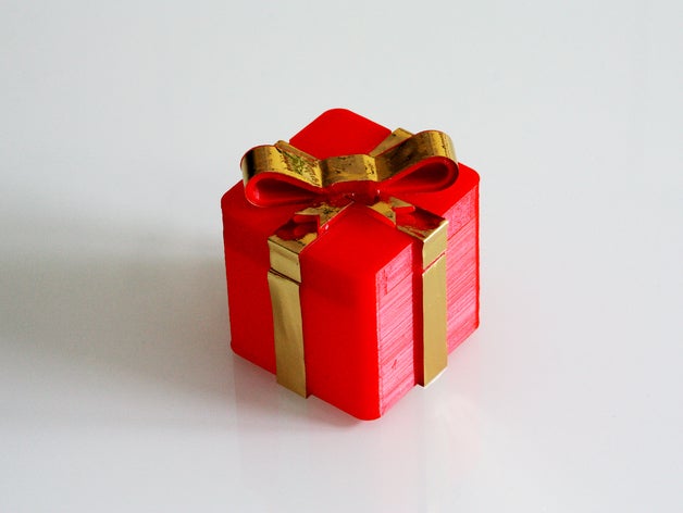 regalino di natale arredamento buone feste buon fiocco scatola regalo regali regalini la scatolina 3D print model - Mito3D