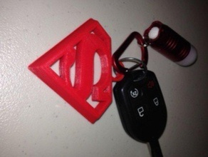 superman key chain accessories keychain 3d print model - Mito3D