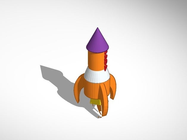 cohete de la nasa vehículos el tinkercad 3D print model - Mito3D