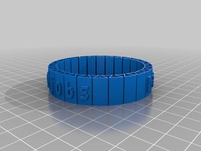 danny flexible nom de bracelet les bracelets personnalisé 3d print model - Mito3D