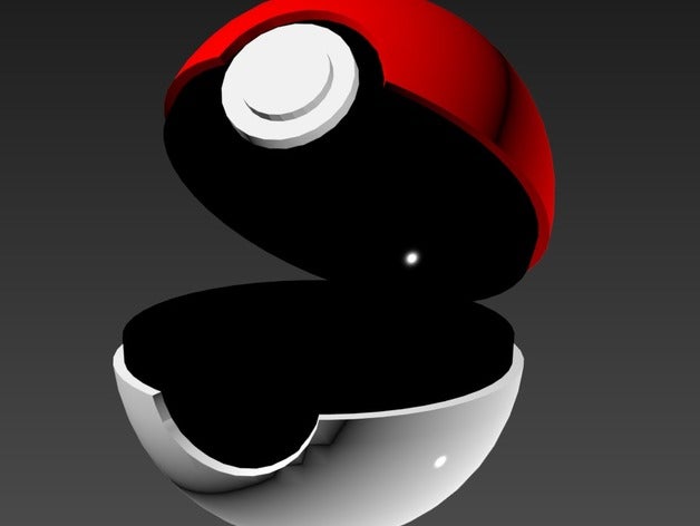 açık pokeball poke pokemon topu 3D print model - Mito3D