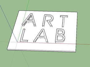 art lab sign signs & logos museum 3d print model - Mito3D