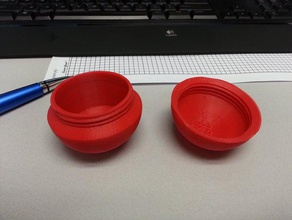 screwball mechanisch ist - Spielzeug abs box container pla sphere Gewinde 3d print model - Mito3D