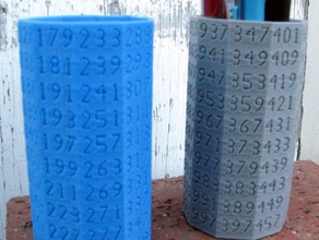prime number cups math art openscad 3d print model - Mito3D