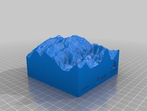 denali 10km sport & im freien 7 summits Berg 3d print model - Mito3D