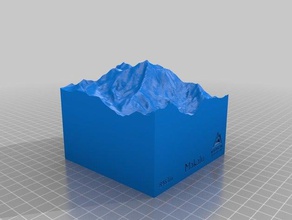 makalu 10km sport & im freien 8000m Gipfel Berg 3d print model - Mito3D