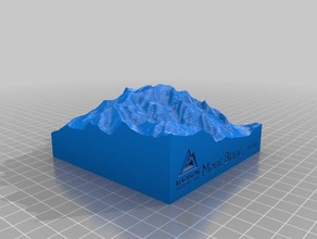 mont blanc 10 km sport & fitness all'aperto A mountain 3d print model - Mito3D