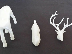 sectioned holiday christmas deer decor 3d print model - Mito3D