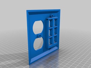 çift wallplate çıkışları artı 6 temel taşları yedek parça keystone duvar tabağı 3d print model - Mito3D