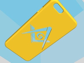 freemason symbol iphone 6 plus case mobile phone lodge logo mason 3d print model - Mito3D