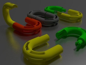 swivel carabiner version 40 keychains keychain snap together 3d print model - Mito3D