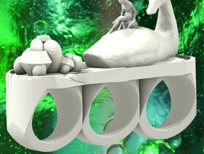 finally rings art knuckle duster sculpture 3d print model - Mito3D
