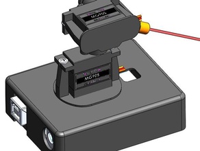 servo operado ratón láser controlado juguetes mecánicos arduino el mg90s 3d print model - Mito3D
