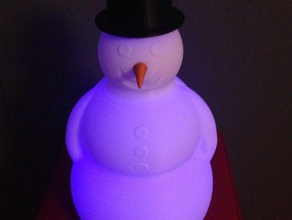 snowman lamp spiral vase decor christmas lampe schneemann winter 3d print model - Mito3D