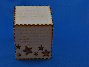 boîte de citations décor robbinsvillehighschool bois 3d print model - Mito3D