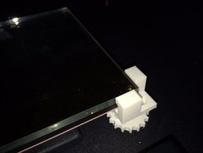 flashforge creator pro - corner glass clips 3d printer accessories clip upgrade part 3d print model - Mito3D