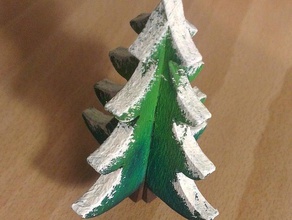 mini - christmas -tree Dekor Weihnachten lasercut Baum 3d print model - Mito3D