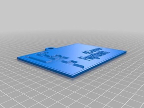 4cfb logo 2d art customized 3d print model - Mito3D